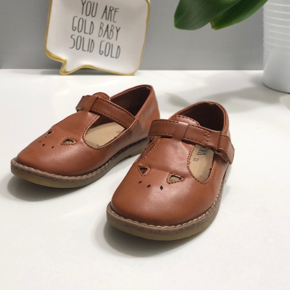 Zara Toddler Girl Leather Flats Size 22